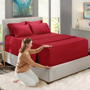 New Luxury Soft Microfiber Extra Deep Pocket 6 Piece Bed Sheets Set